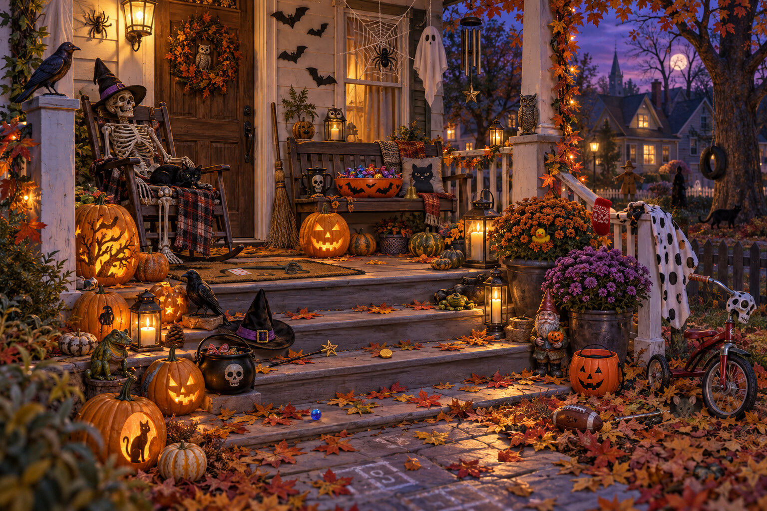 The Trick-or-Treat Porch scene from Hidden Things