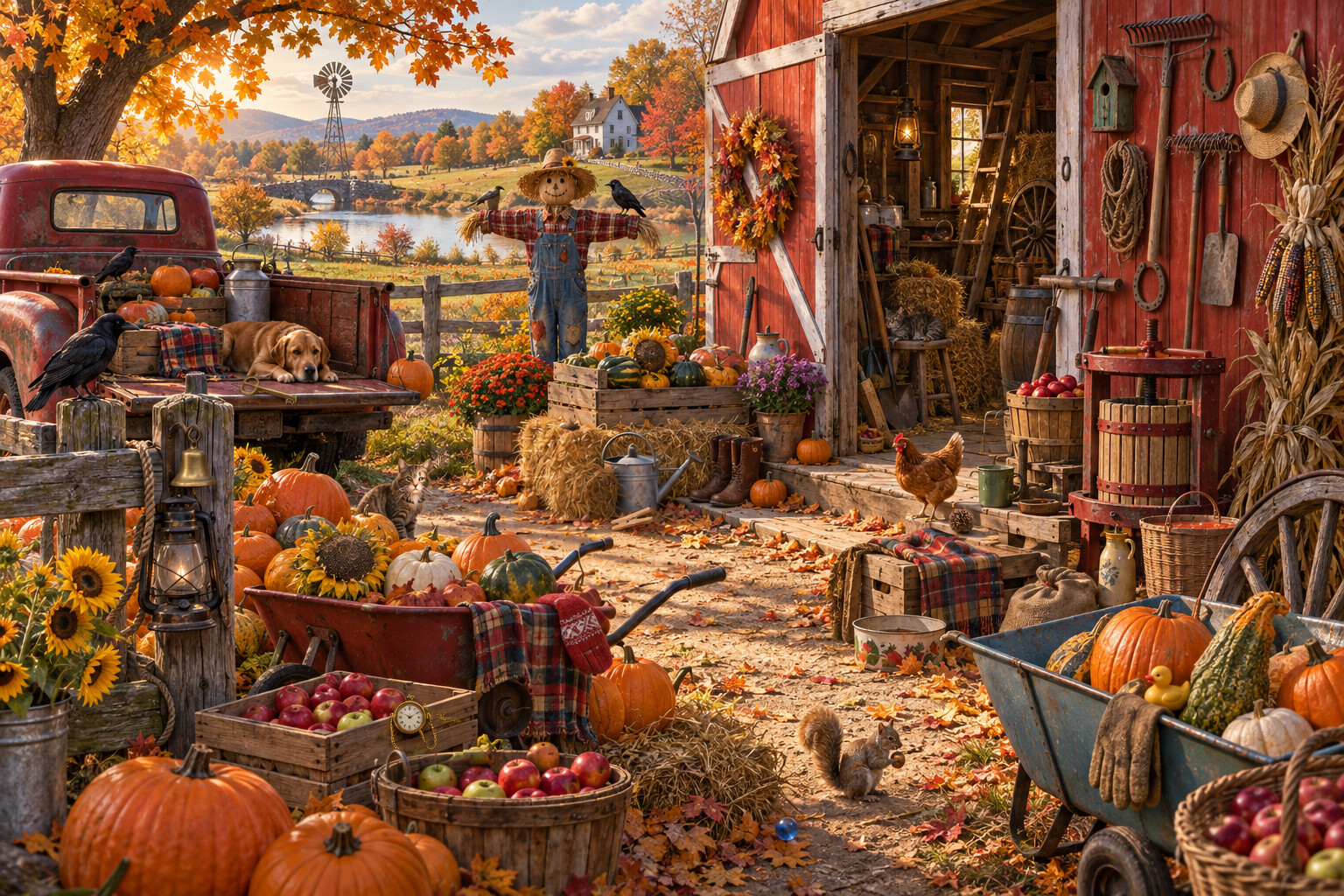 Pumpkin Patch Barn scene