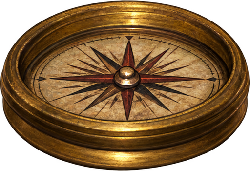 Brass compass